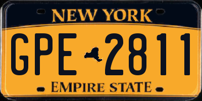 NY license plate GPE2811