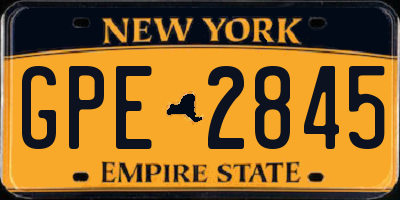 NY license plate GPE2845