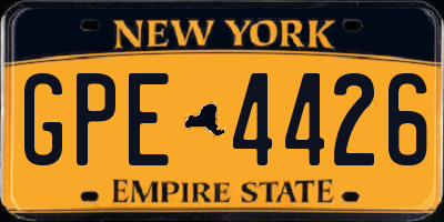 NY license plate GPE4426
