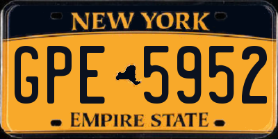 NY license plate GPE5952
