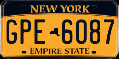 NY license plate GPE6087