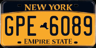 NY license plate GPE6089