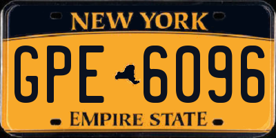 NY license plate GPE6096