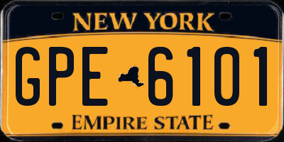 NY license plate GPE6101