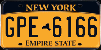 NY license plate GPE6166