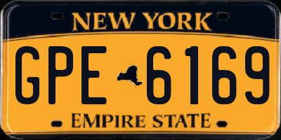 NY license plate GPE6169