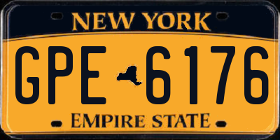 NY license plate GPE6176