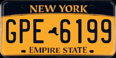 NY license plate GPE6199