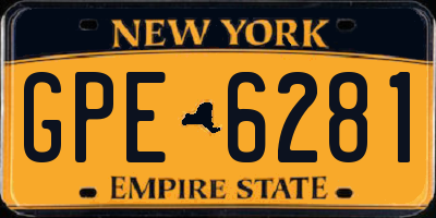 NY license plate GPE6281