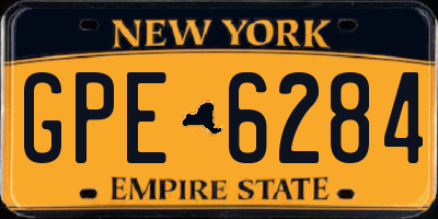 NY license plate GPE6284