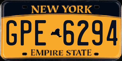 NY license plate GPE6294