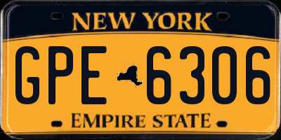 NY license plate GPE6306