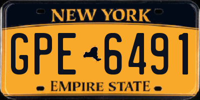 NY license plate GPE6491