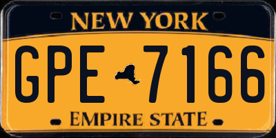 NY license plate GPE7166