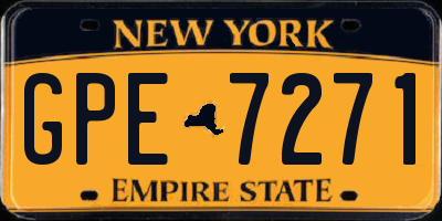 NY license plate GPE7271