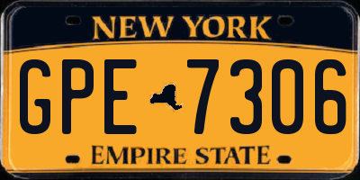 NY license plate GPE7306