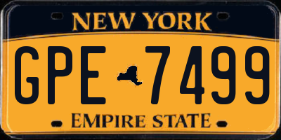 NY license plate GPE7499