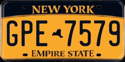 NY license plate GPE7579