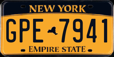 NY license plate GPE7941