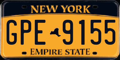 NY license plate GPE9155
