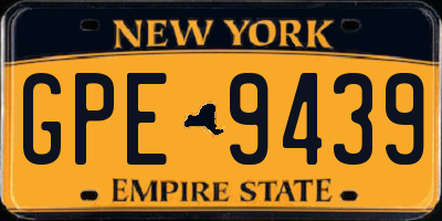 NY license plate GPE9439