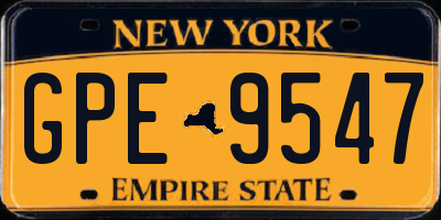 NY license plate GPE9547