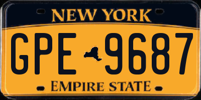 NY license plate GPE9687