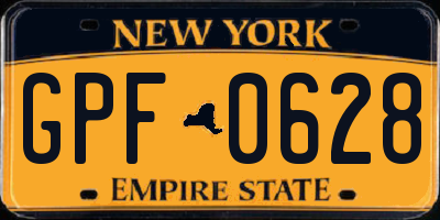 NY license plate GPF0628