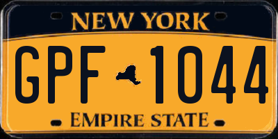 NY license plate GPF1044