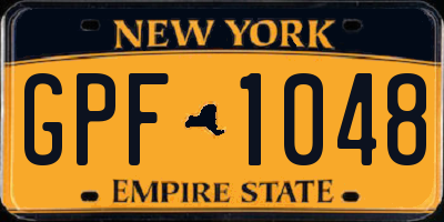 NY license plate GPF1048