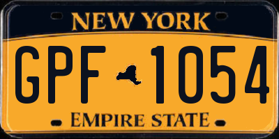 NY license plate GPF1054