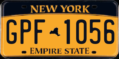 NY license plate GPF1056