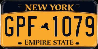 NY license plate GPF1079