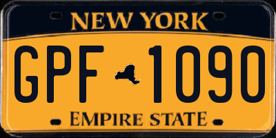 NY license plate GPF1090