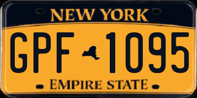 NY license plate GPF1095