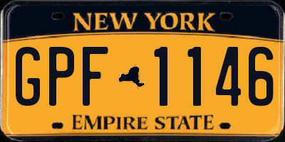 NY license plate GPF1146