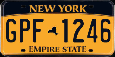 NY license plate GPF1246