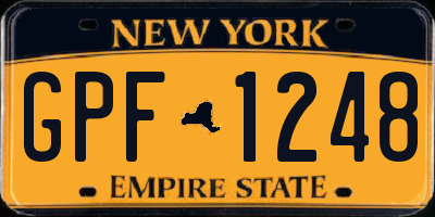 NY license plate GPF1248