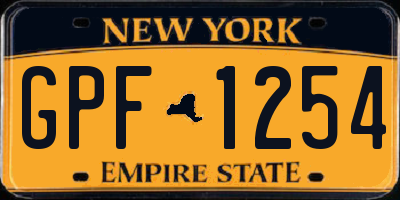 NY license plate GPF1254