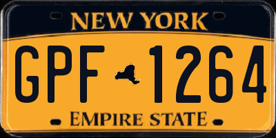 NY license plate GPF1264