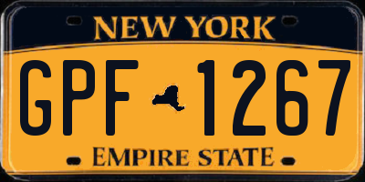 NY license plate GPF1267