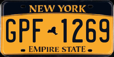 NY license plate GPF1269