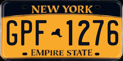 NY license plate GPF1276