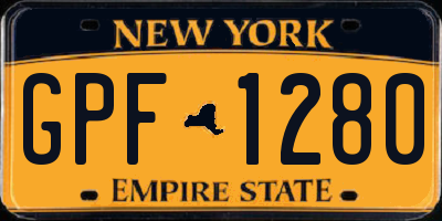NY license plate GPF1280