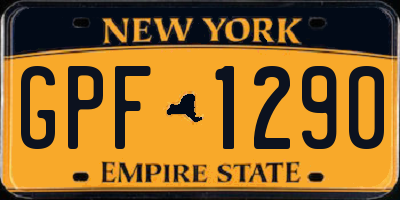 NY license plate GPF1290