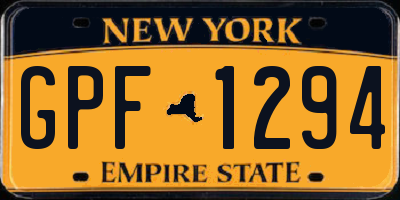 NY license plate GPF1294