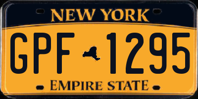 NY license plate GPF1295