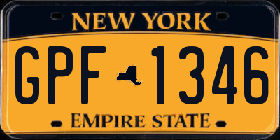 NY license plate GPF1346