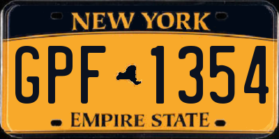 NY license plate GPF1354