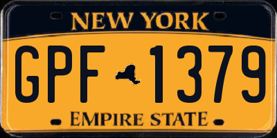 NY license plate GPF1379